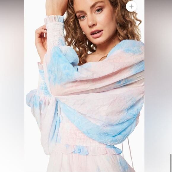 elliatt envisage pink & blue multicolored high-low midi dress size XXS NEW - Picture 8 of 11